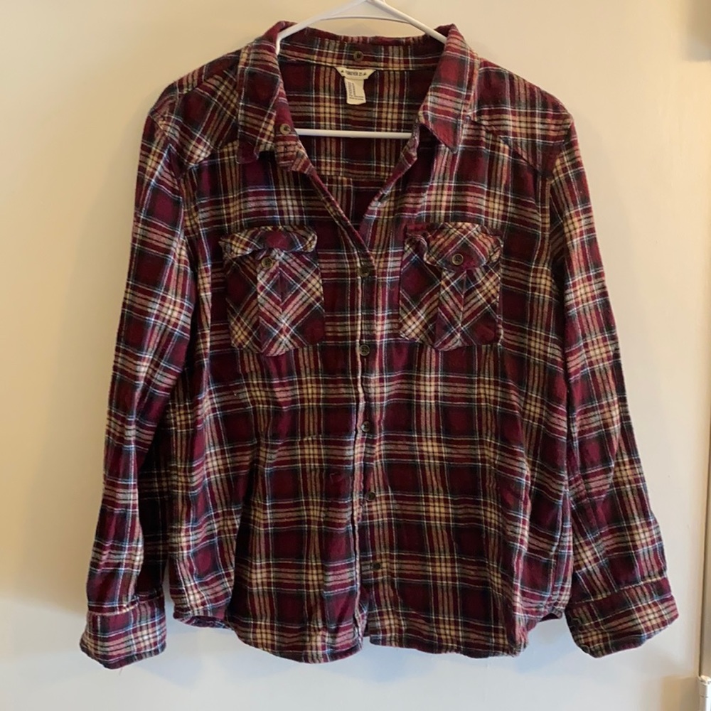 Maroon Flannel with hood
